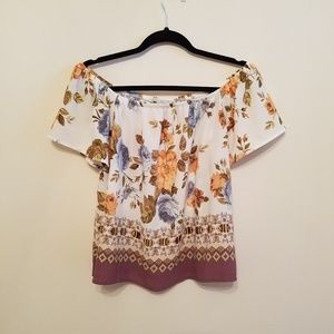 Floral off the shoulder top
